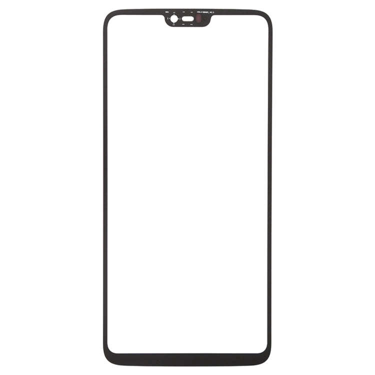 For OnePlus 6 Front Screen Outer Glass Lens (Black)