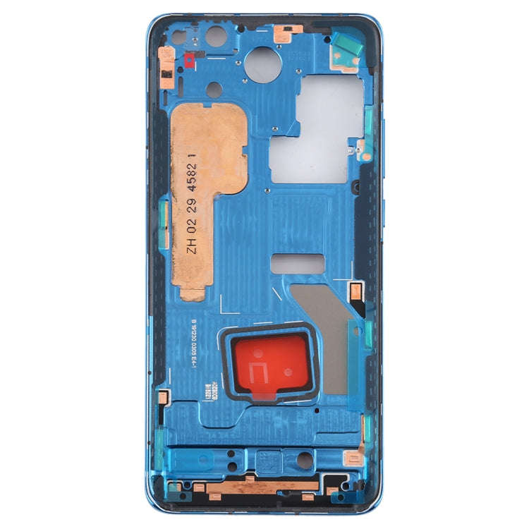 Original Middle Frame Bezel Plate with Side Keys for Huawei P40 Pro(Blue)