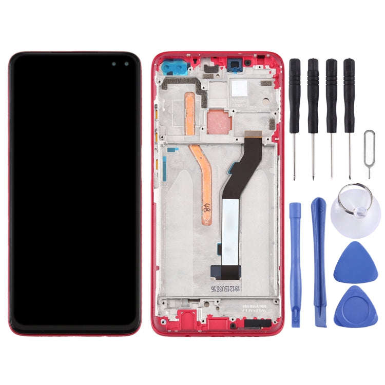 TFT LCD Screen for Xiaomi Redmi K30 4G Digitizer Full Assembly with Frame(Red)