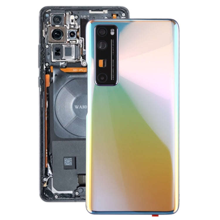 Original Battery Back Cover with Camera Lens Frame for Huawei Nova 7 Pro 5G(Silver)