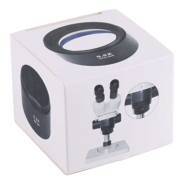 Stereo Microscopes Auxiliary Objective Lens Barlow Lens Magnifier 0.5X WD165