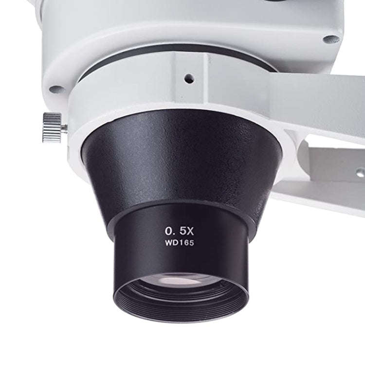 Stereo Microscopes Auxiliary Objective Lens Barlow Lens Magnifier 0.5X WD165