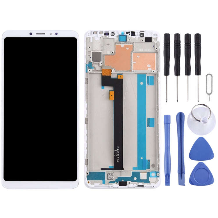 TFT LCD Screen for Xiaomi Mi Max 3 Digitizer Full Assembly with Frame(White)