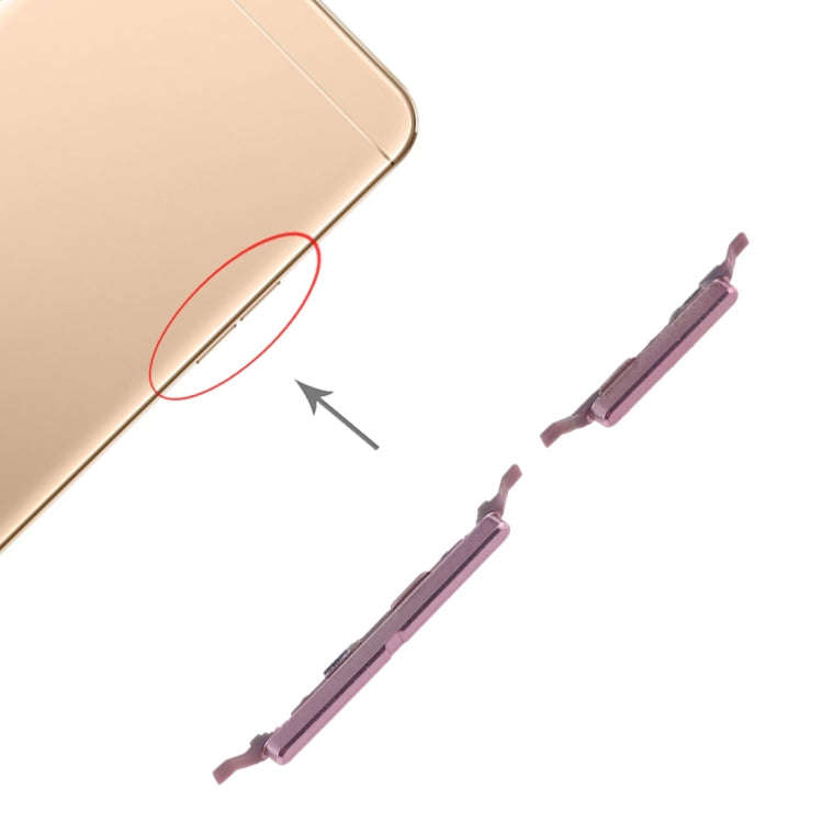 For OPPO A37 Side Keys(Rose Gold)