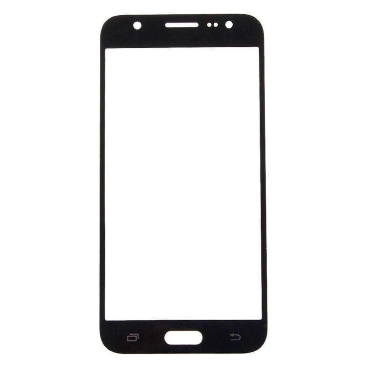 For Galaxy J5 / J500 Front Screen Outer Glass Lens (Black)