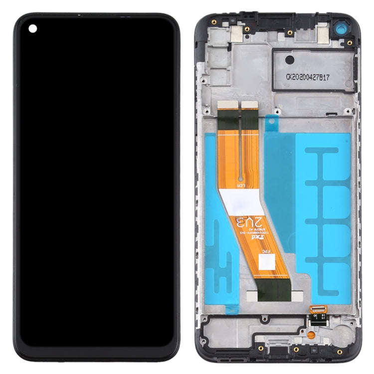 OEM LCD Screen for Samsung Galaxy A11 Digitizer Full Assembly with Frame (Black)