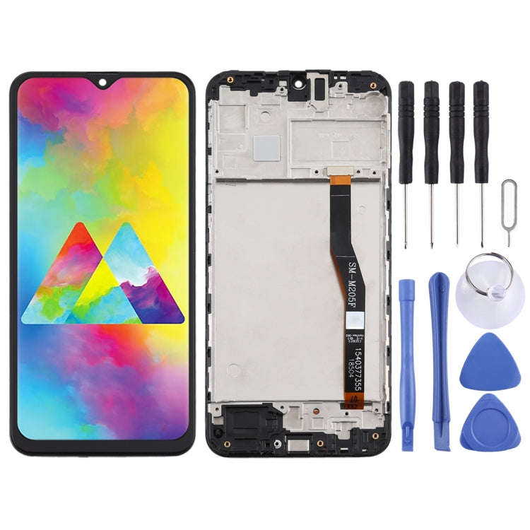 TFT LCD Screen for Samsung Galaxy M20 Digitizer Full Assembly with Frame (Black)