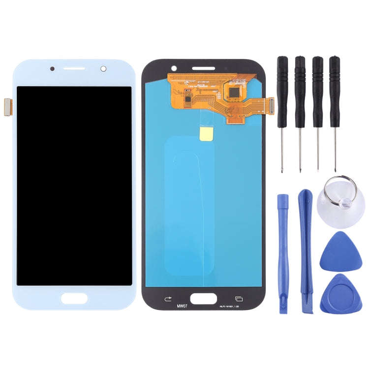 OLED LCD Screen for Galaxy A7 (2017), A720F, A720F/DS with Digitizer Full Assembly (Blue)