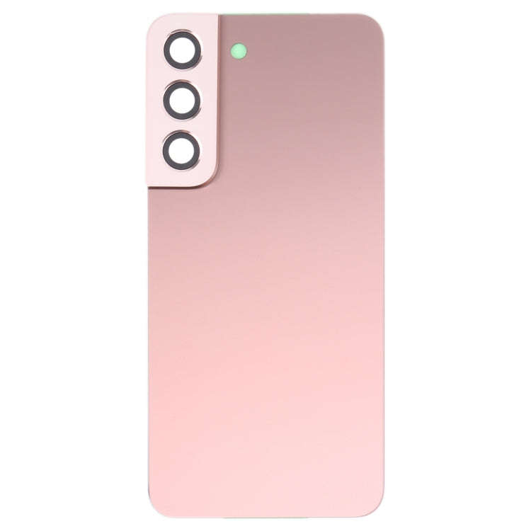 For Samsung Galaxy S22 5G SM-S901B Battery Back Cover with Camera Lens Frame (Pink)