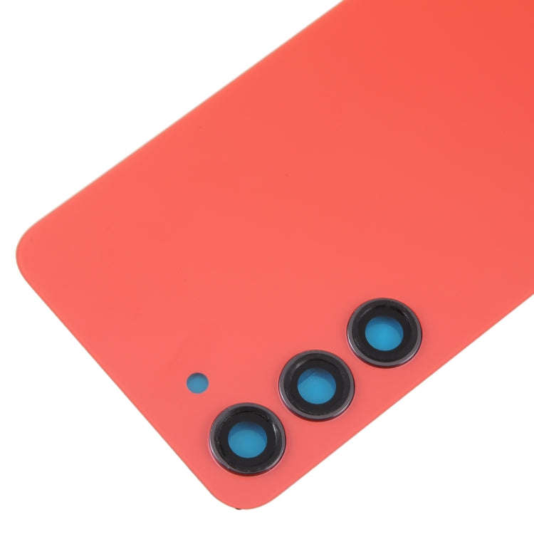 For Samsung Galaxy S23 SM-S911B OEM Glass Battery Back Cover with Camera Lens Frame(Red)