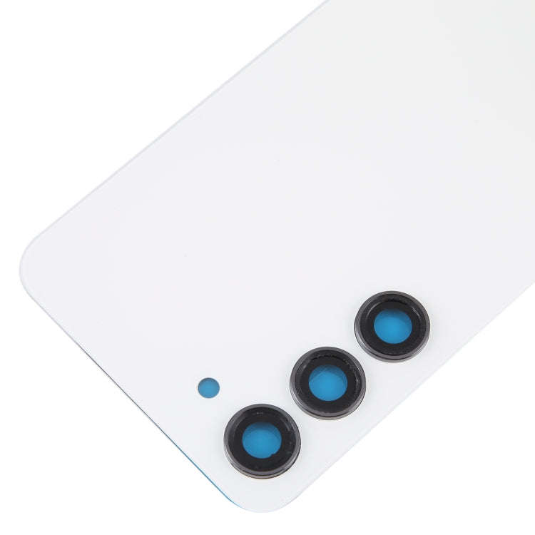 For Samsung Galaxy S23 SM-S911B OEM Glass Battery Back Cover with Camera Lens Frame(White)