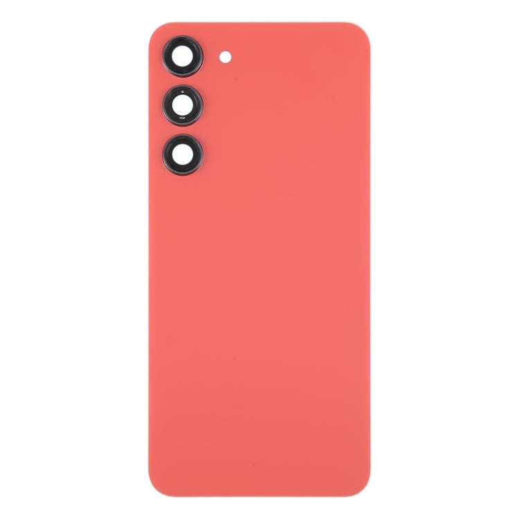 For Samsung Galaxy S23+ SM-S916B OEM Glass Battery Back Cover with Camera Lens Frame(Red)
