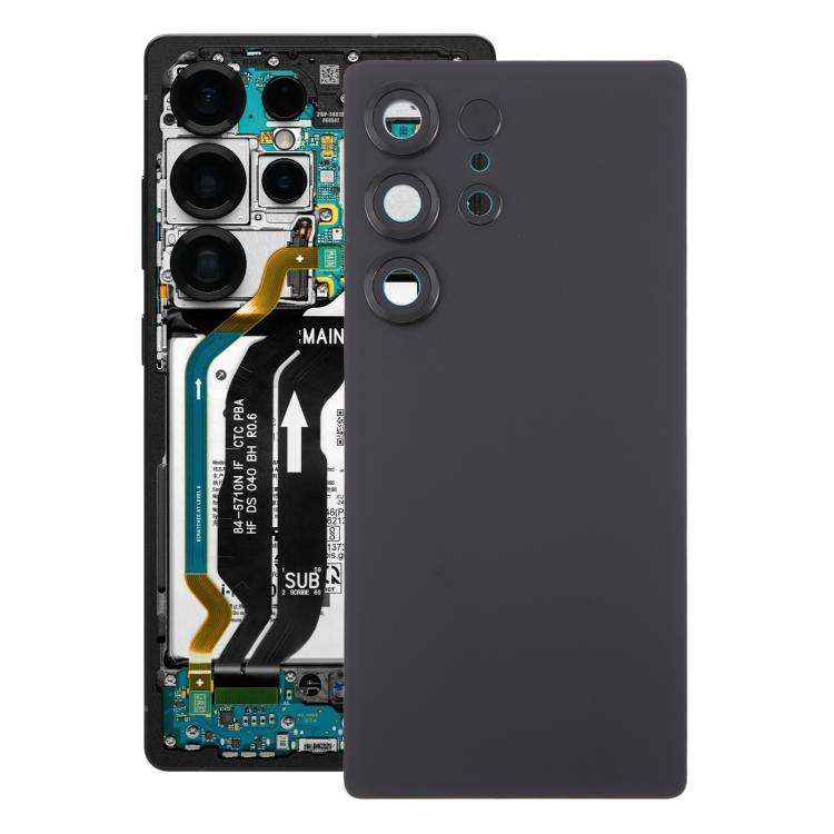 For Samsung Galaxy S25 Ultra SM-S938 OEM Battery Back Cover with Camera Lens Frame(Black)