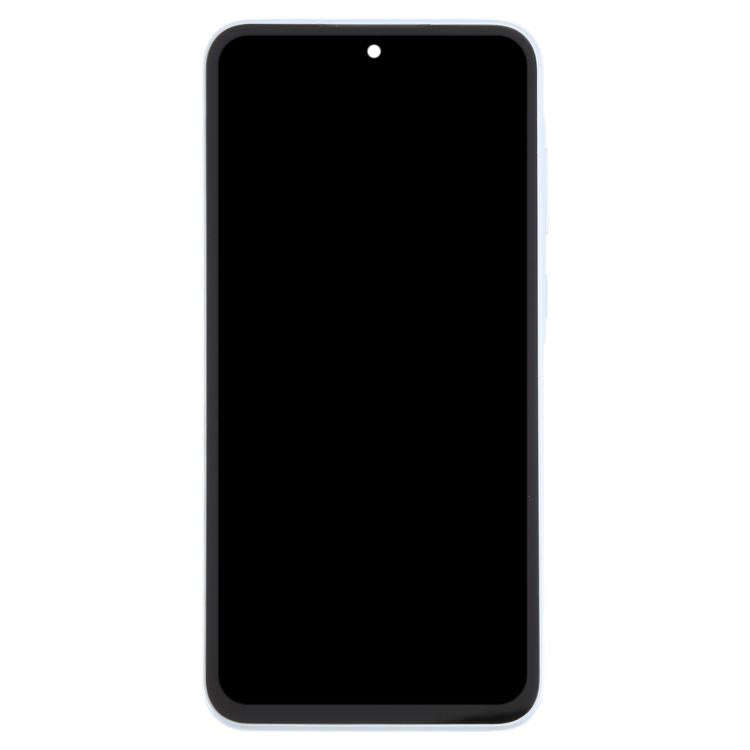 For Samsung Galaxy A35 SM-A356B OLED LCD Screen Digitizer Full Assembly with Frame (Baby Blue)