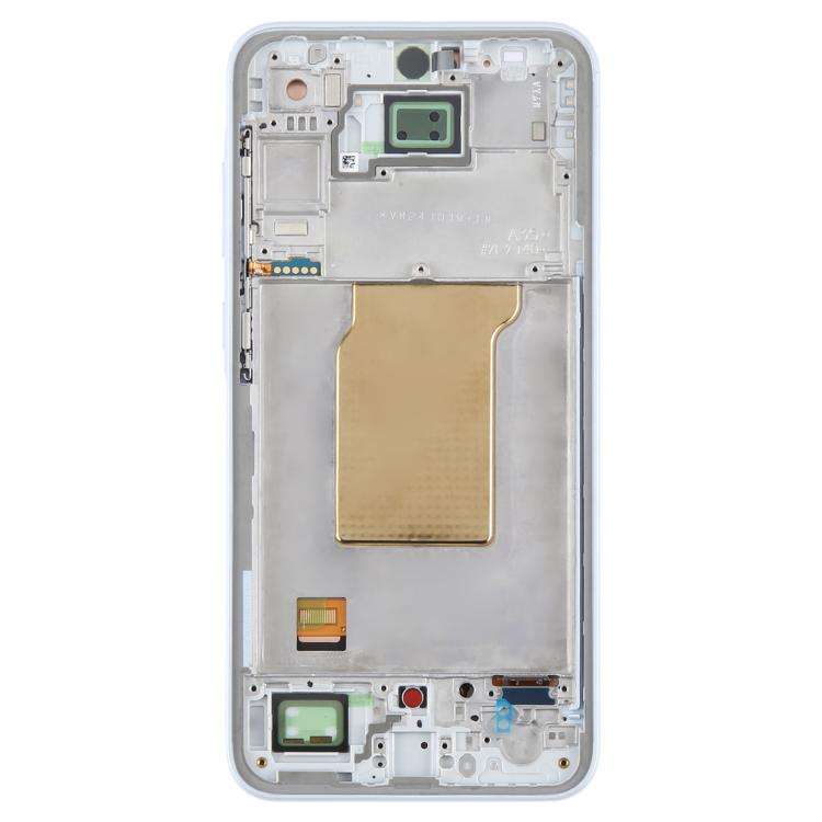 For Samsung Galaxy A35 SM-A356B OLED LCD Screen Digitizer Full Assembly with Frame (Baby Blue)