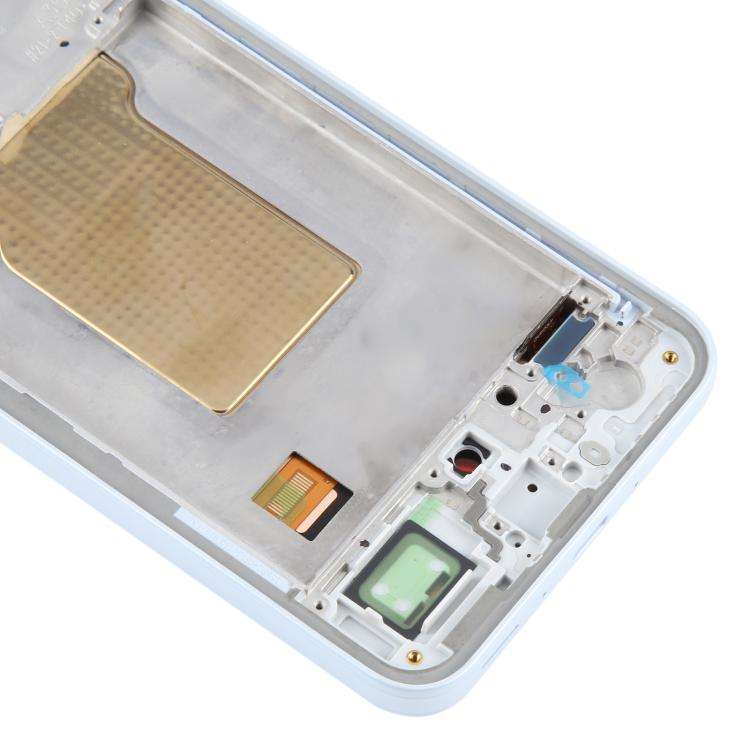For Samsung Galaxy A35 SM-A356B OLED LCD Screen Digitizer Full Assembly with Frame (Baby Blue)