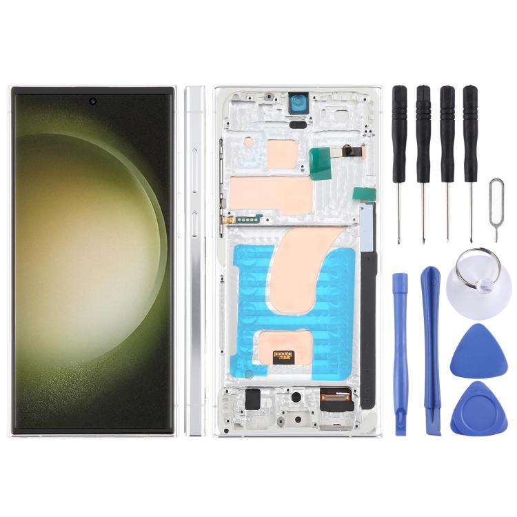 For Samsung Galaxy S23 Ultra SM-S918B 6.72 inch TFT LCD Screen Digitizer Full Assembly with Frame...