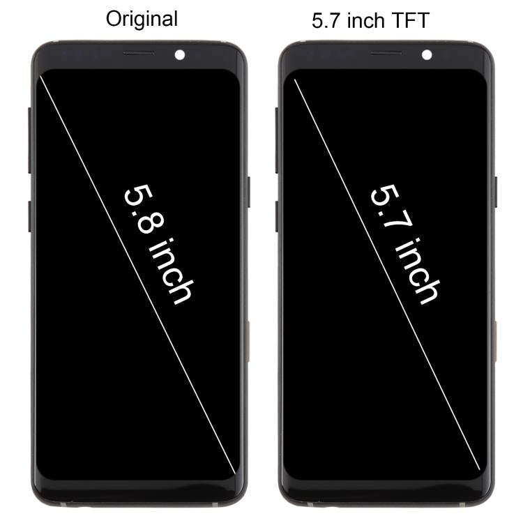 For Samsung Galaxy S9 SM-G960F 5.7 inch TFT LCD Screen Digitizer Full Assembly with Frame (Gold)