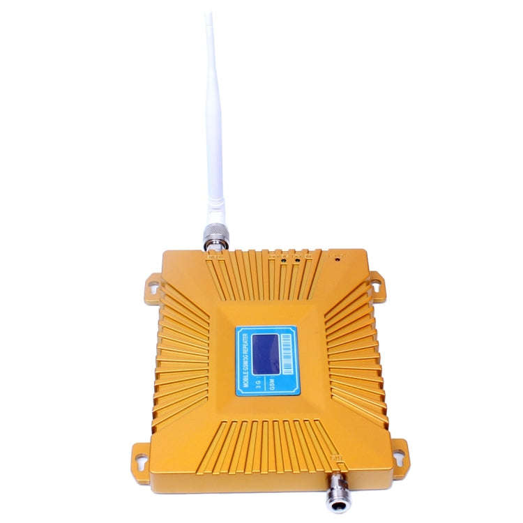 GSM900 / WCDMA2100 Mini Mobile Phone LCD Signal Repeater with Sucker Antenna(Gold)