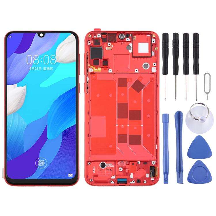 Original OLED LCD Screen for Huawei Nova 5 Pro Digitizer Full Assembly with Frame(Red)