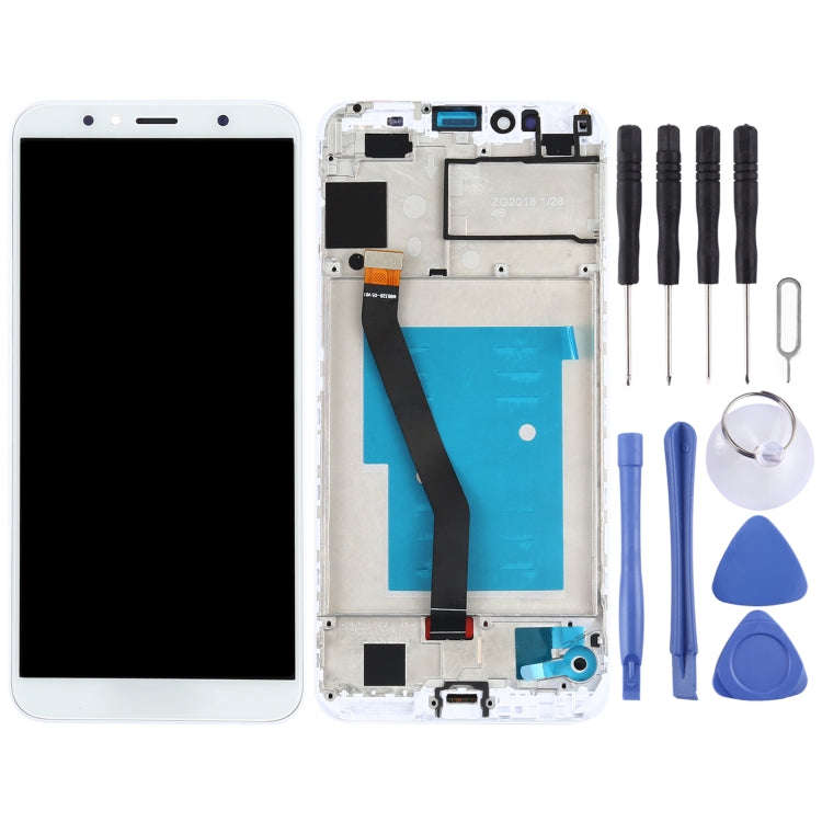OEM LCD Screen for Huawei Y6 (2018) Digitizer Full Assembly with Frame(White)