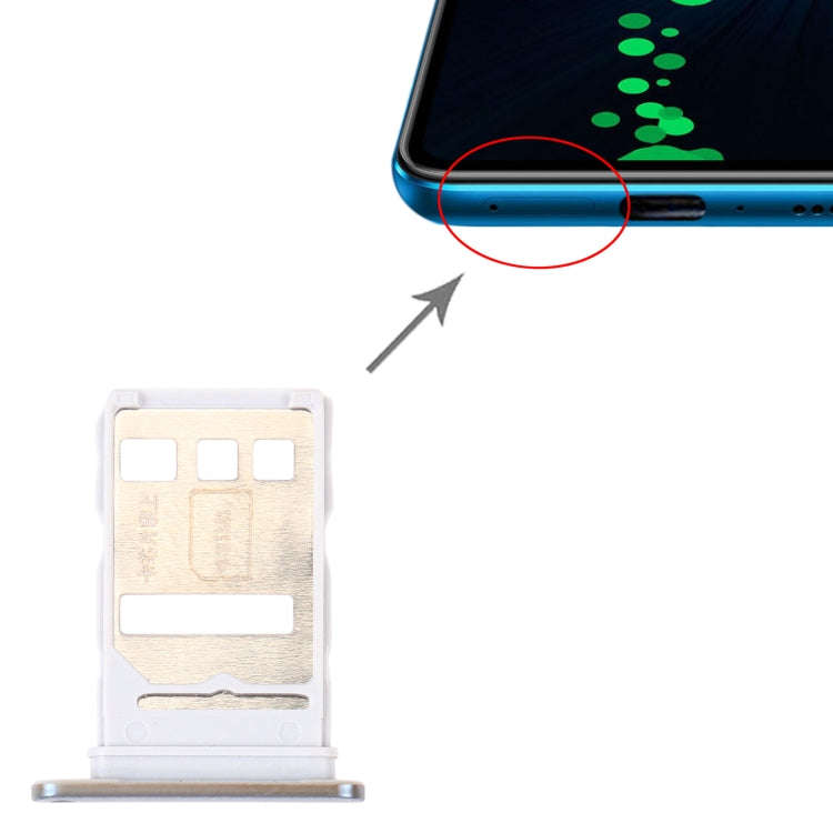 SIM Card Tray + SIM Card Tray / NM Card Tray for Honor X10 5G (Silver)