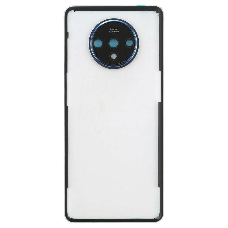 For OnePlus 7T Battery Back Cover with Camera Lens Frame (Transparent)