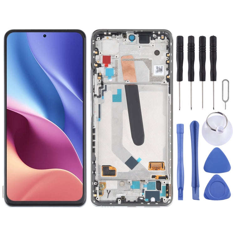 AMOLED Material Original LCD Screen and Digitizer Full Assembly With Frame for Xiaomi Redmi K40 /...