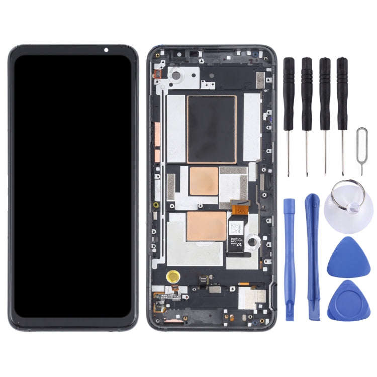 Original OLED LCD Screen for Asus ROG Phone 5 ZS673KS Digitizer Full Assembly with FrameBlack)