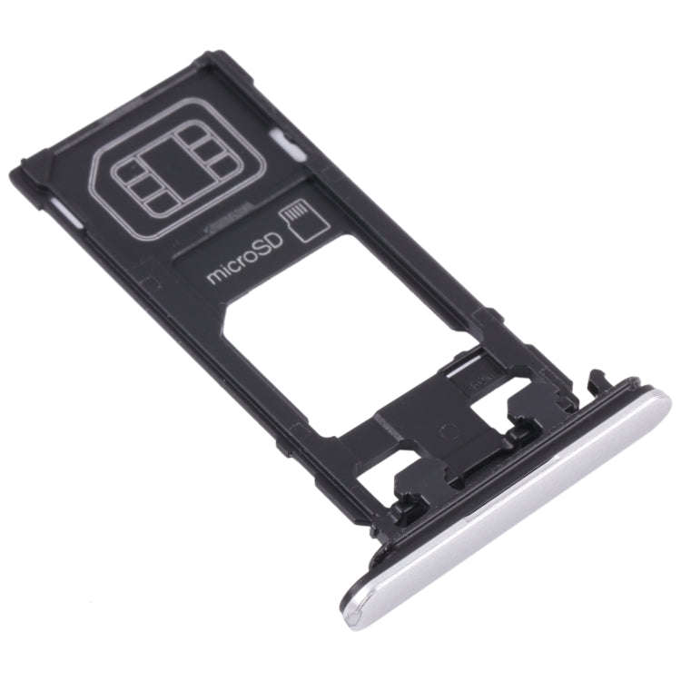 SIM Card Tray + Micro SD Card Tray for Sony Xperia X Performance (Silver)