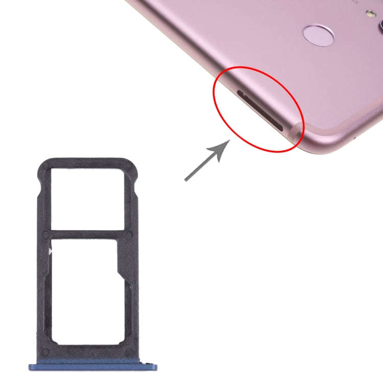 SIM Card Tray + SIM Card Tray / Micro SD Card Tray for Honor Play(Blue)