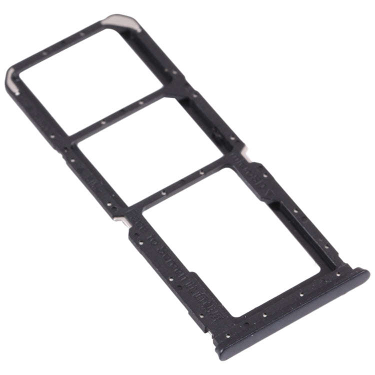 For OPPO A16 / A16S CPH2269 CPH2271  SIM Card Tray + SIM Card Tray + Micro SD Card Tray (Black)