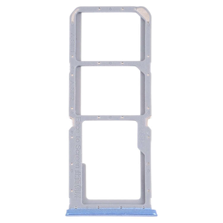 For OPPO A16 / A16S CPH2269 CPH2271  SIM Card Tray + SIM Card Tray + Micro SD Card Tray (Blue)