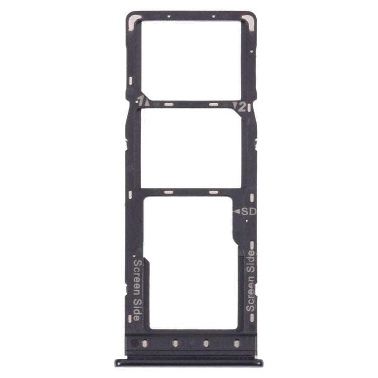 For Infinix S4 X626 SIM Card Tray + SIM Card Tray + Micro SD Card Tray (Black)