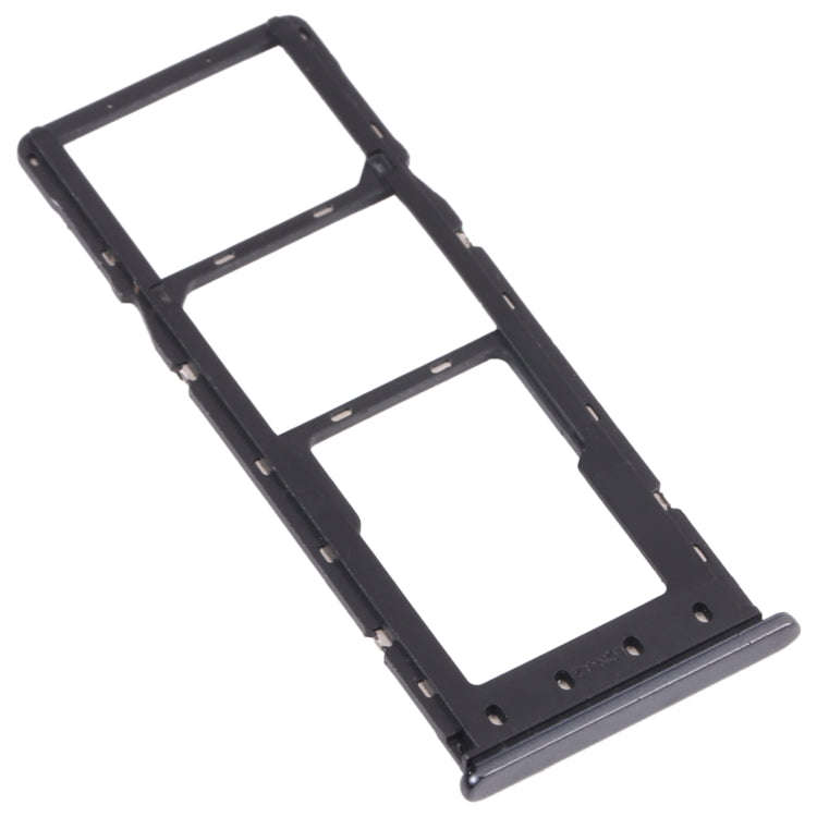 For Infinix S5 Lite X652B X652C SIM Card Tray + SIM Card Tray + Micro SD Card Tray (Black)