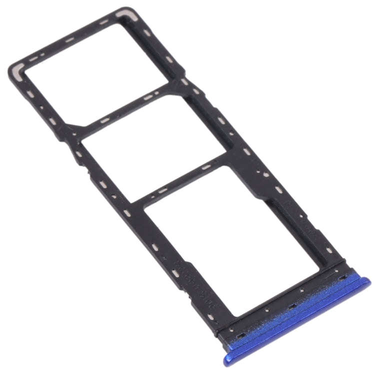 For Infinix Hot 10 Lite X657B SIM Card Tray + SIM Card Tray + Micro SD Card Tray (Blue)