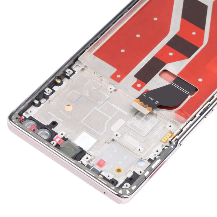 Original OLED LCD Screen for Honor 50 Pro Digitizer Full Assembly with Frame(Silver)