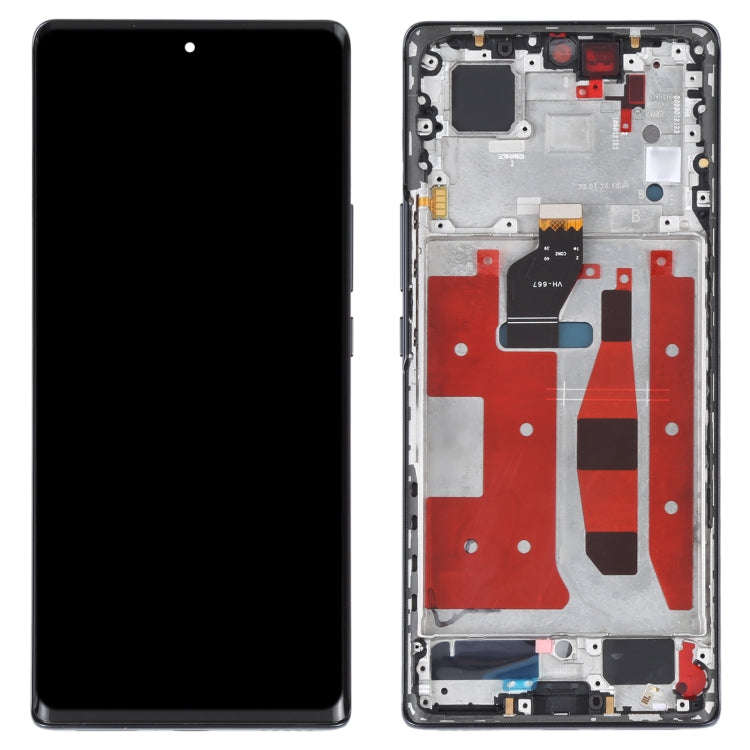 Original OLED LCD Screen for Honor 60 Digitizer Full Assembly with Frame(Black)