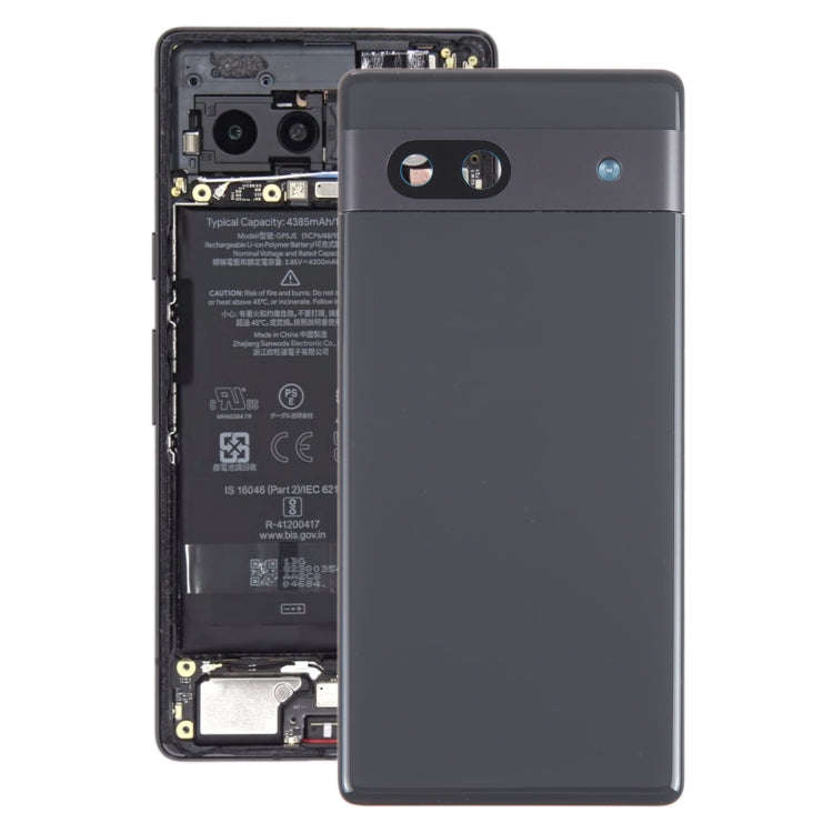 For Google Pixel 7A Original Battery Back Cover with Camera Lens Frame(Black)