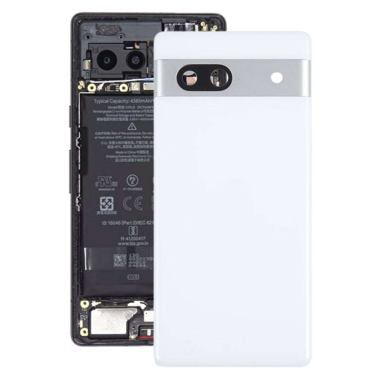 For Google Pixel 7A Original Battery Back Cover with Camera Lens Frame(White)