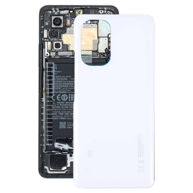 Glass Battery Back Cover for Xiaomi Poco F3(White)