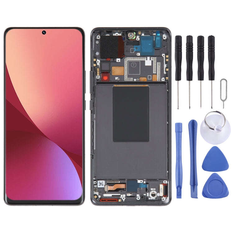 For Xiaomi 12 Pro / 12S Pro AMOLED Original LCD Screen Digitizer Full Assembly with Frame(Black)