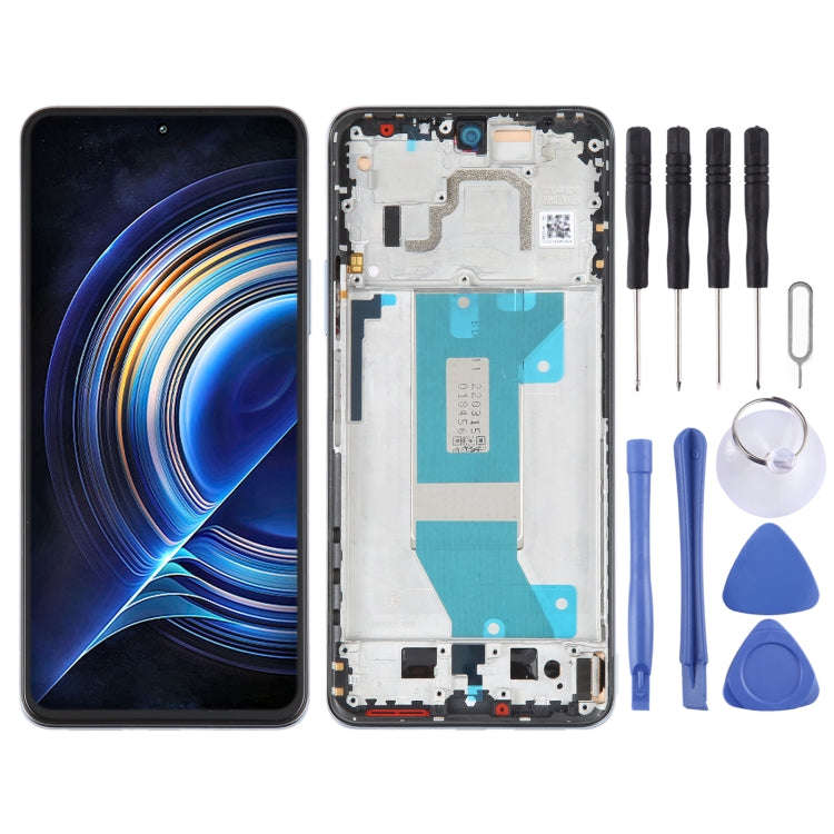 AMOLED Original LCD Screen For Xiaomi Redmi K50 / K50 Pro Digitizer Full Assembly with Frame (Blue)