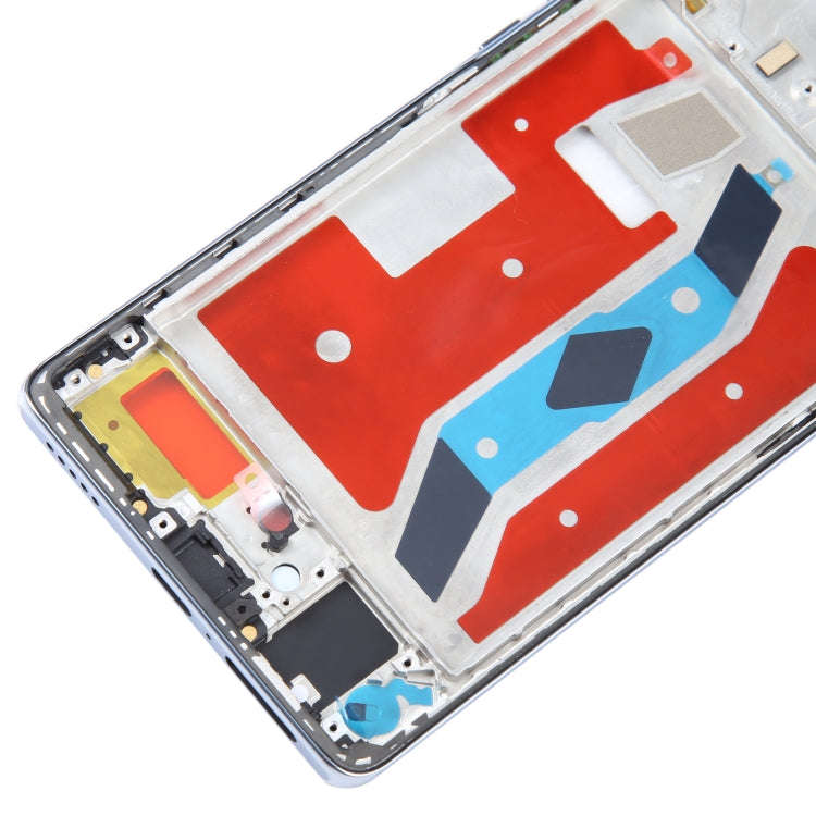 For Honor X40 Front Housing LCD Frame Bezel Plate(Blue)