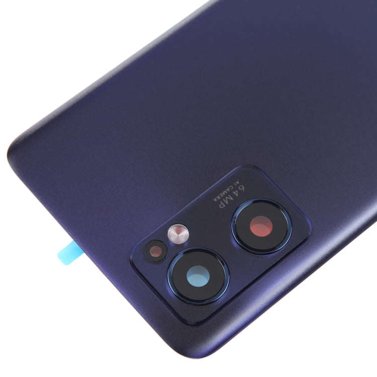 For OPPO Reno7 5G Original Battery Back Cover with Camera Lens Frame(Black)