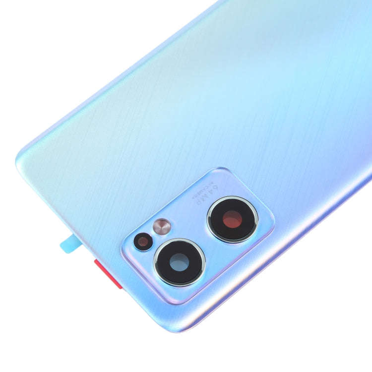 For OPPO Reno7 5G Original Battery Back Cover with Camera Lens Frame(Blue)