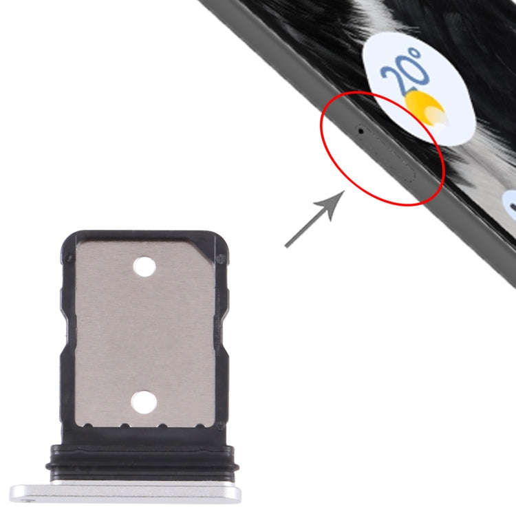For Google Pixel 7 Original SIM Card Tray with SIM Pin (Silver)