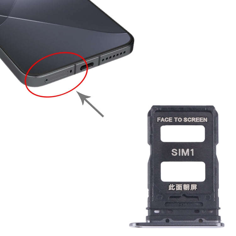 For Xiaomi 14 SIM Card Tray + SIM Card Tray (Black)