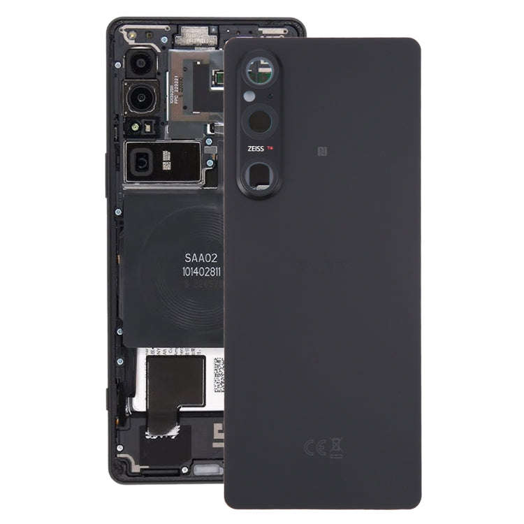 For Sony Xperia 1 V Original Battery Back Cover with Camera Lens Frame(Black)