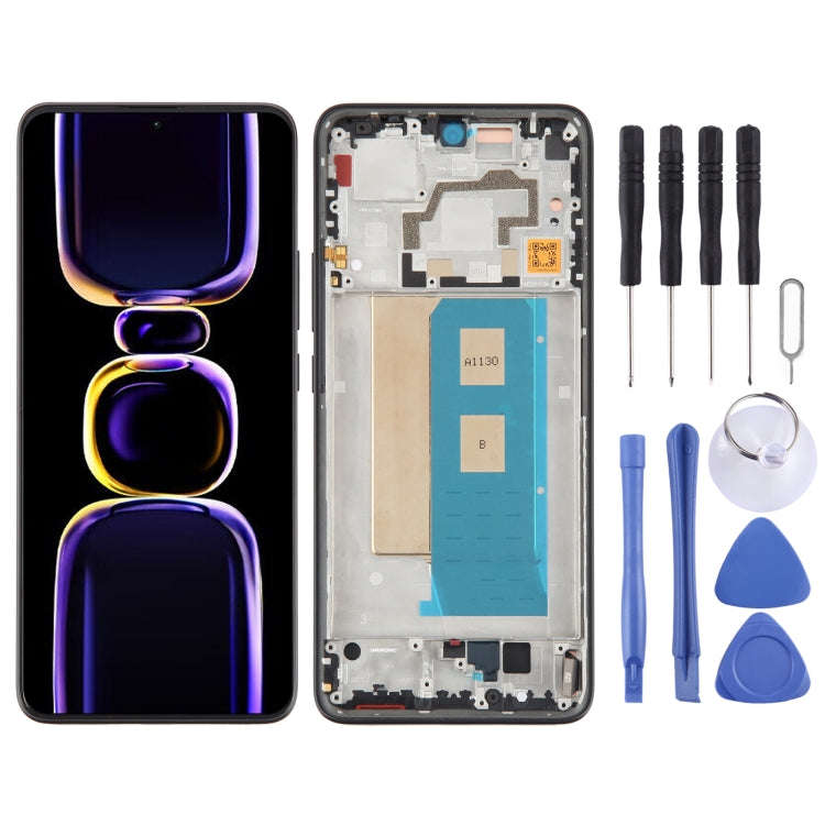 For Xiaomi Redmi K60 Pro Original OLED Material LCD Screen Digitizer Full Assembly with Frame (Bl...
